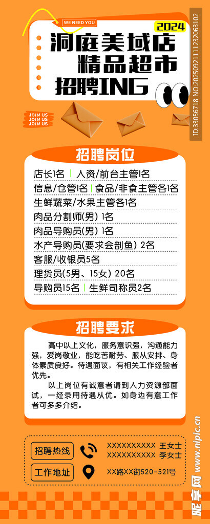 超市招聘图片
