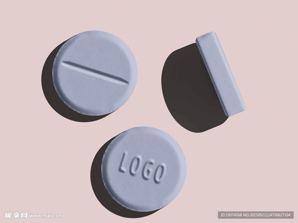 药片logo样机