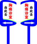 胸痛诊室指示牌