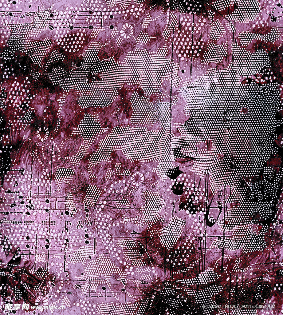 粉紫花卉纹理布料图案