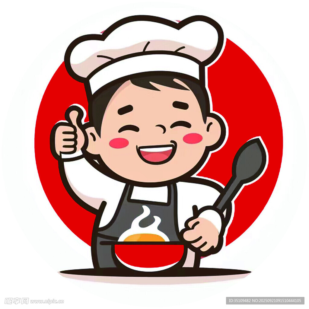 可爱厨师形象点赞超萌
