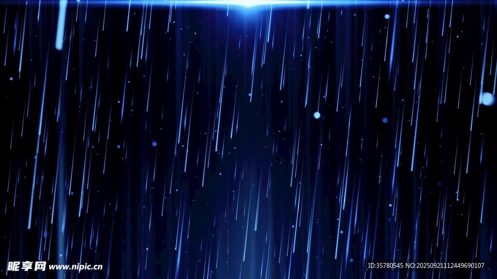 蓝色雨幕特效背景图