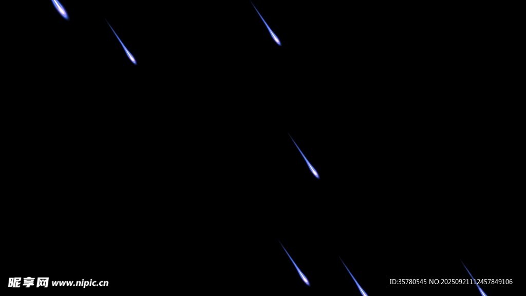 夜空中的流星轨迹