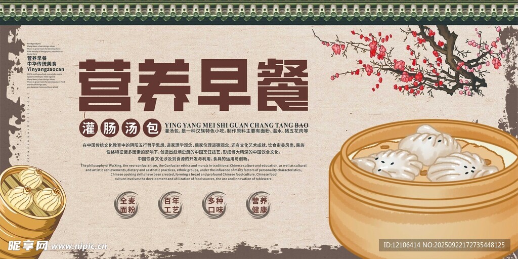 营养早餐宣传海报