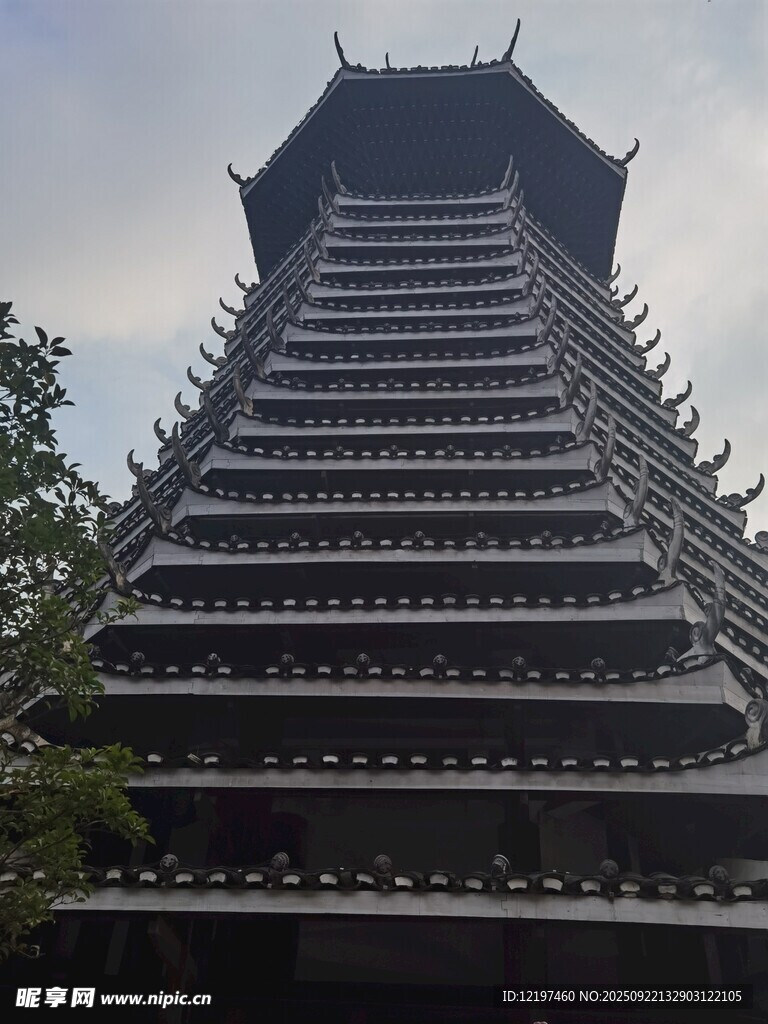 侗族鼓楼建筑景观
