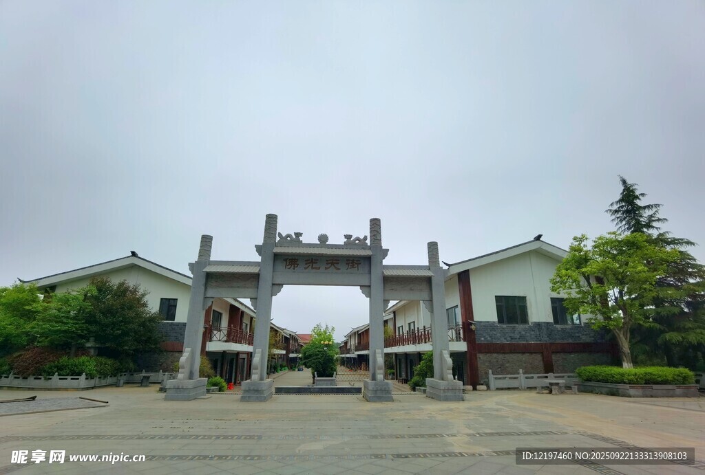 中式牌坊建筑景观