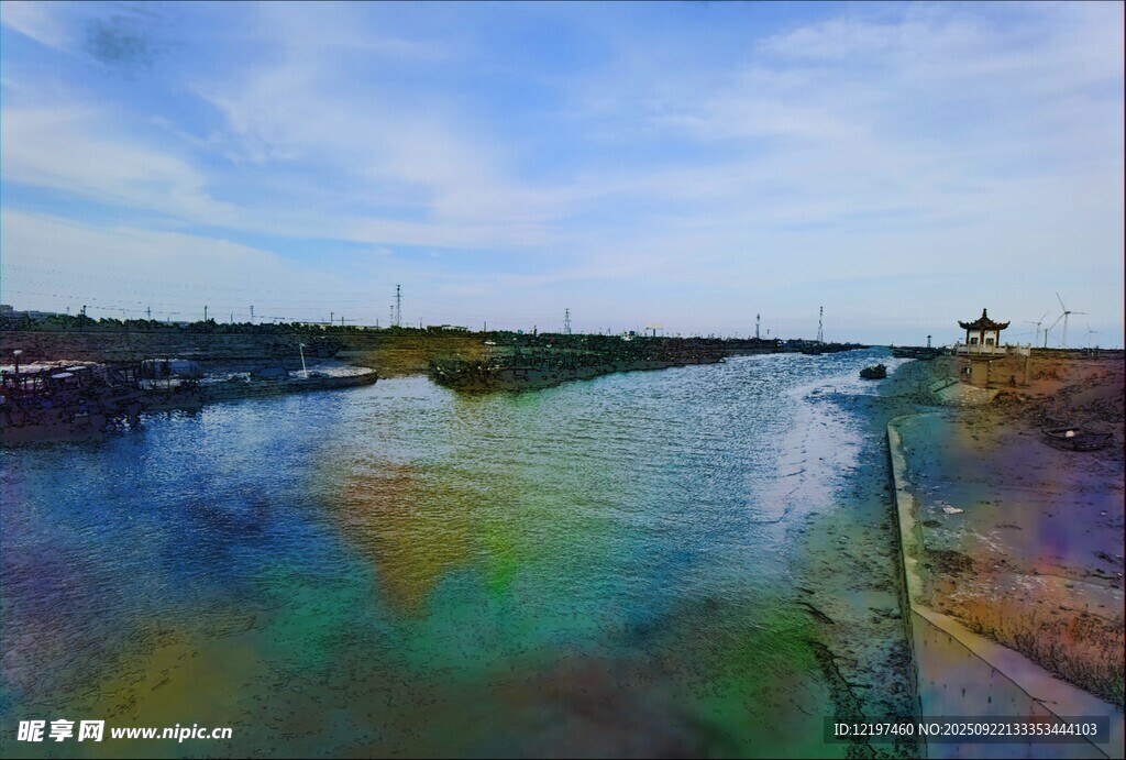 美丽河畔风景