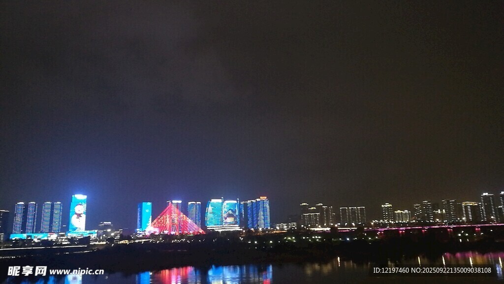 城市璀璨夜景灯光秀
