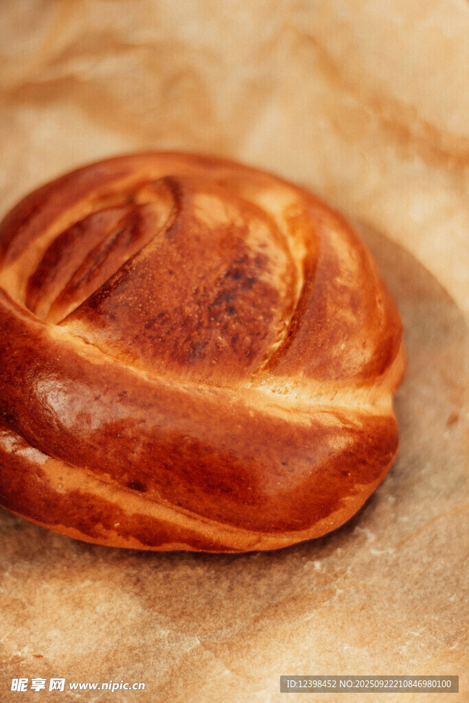 美味的圆形面包
