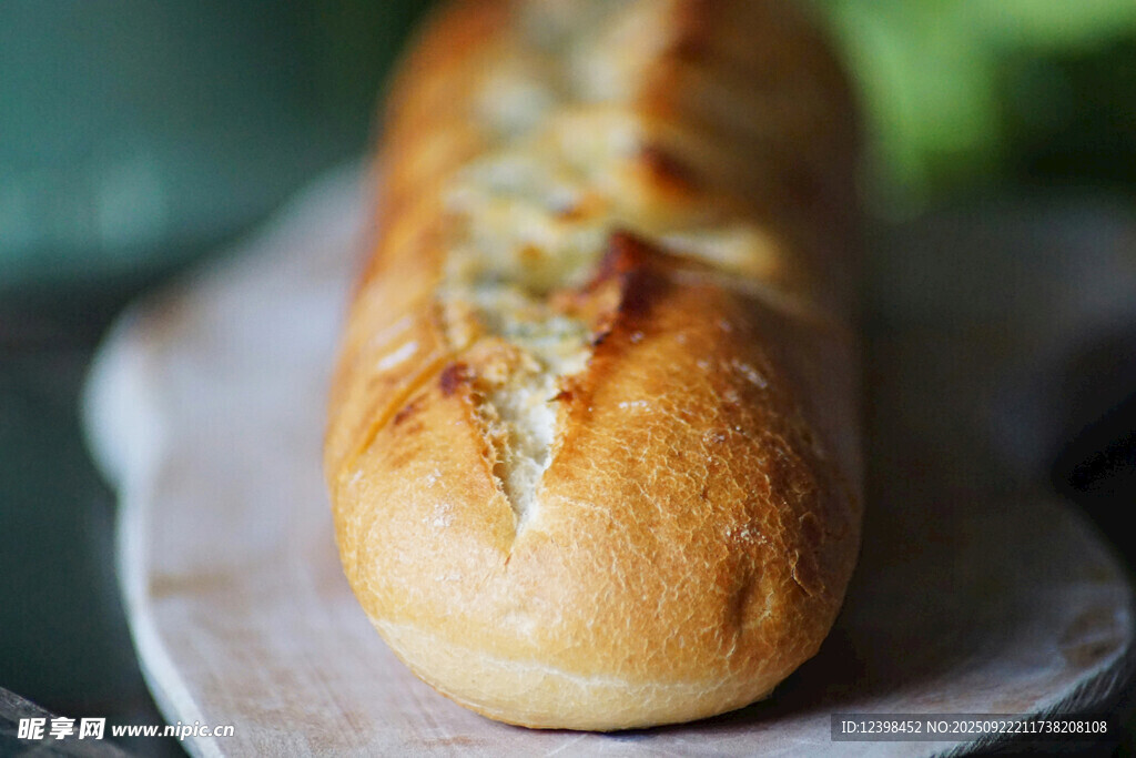 美味法棍面包特写