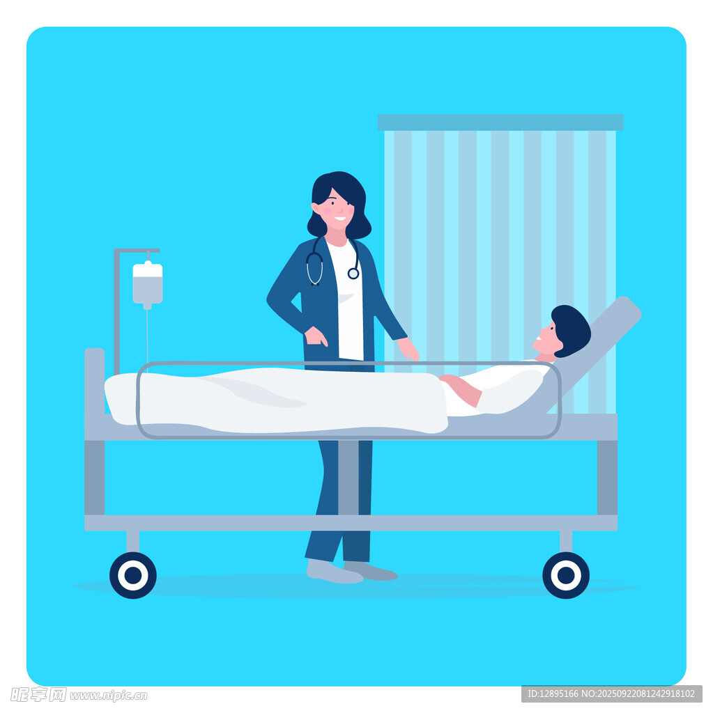 护士照料病床上的患者