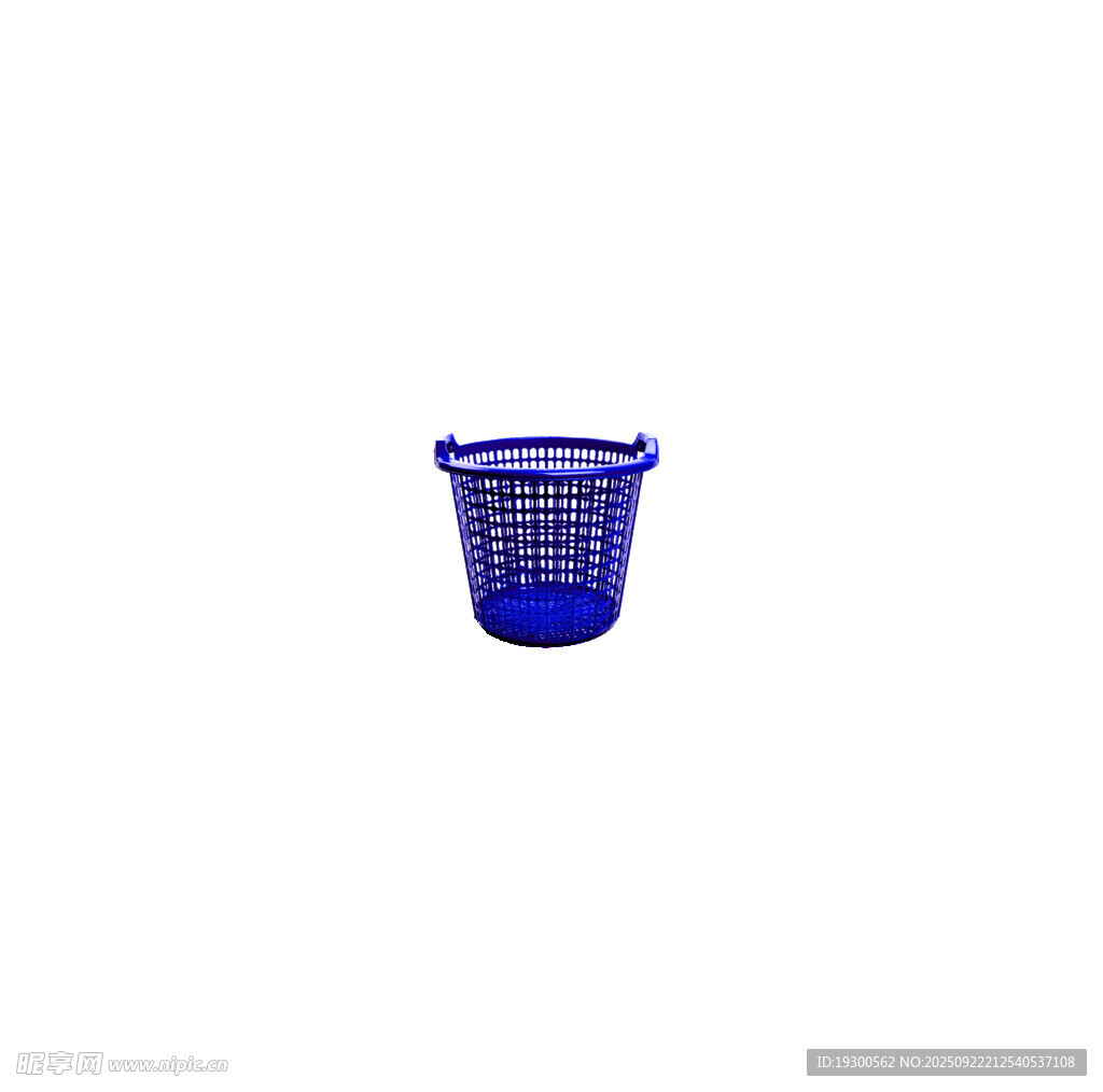 蓝色塑料小篮子 垃圾桶 