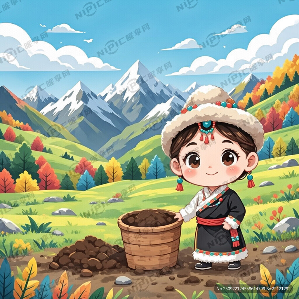 藏族卡通娃娃基层建设