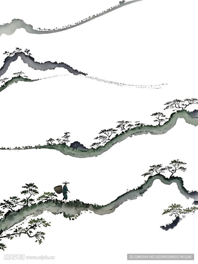 山纹山势单独png图片