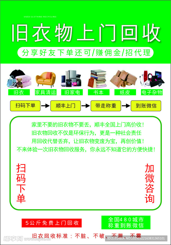 收旧衣服回收宣传