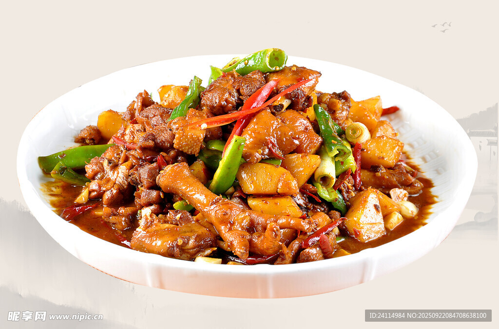 美味香辣炒鸡块