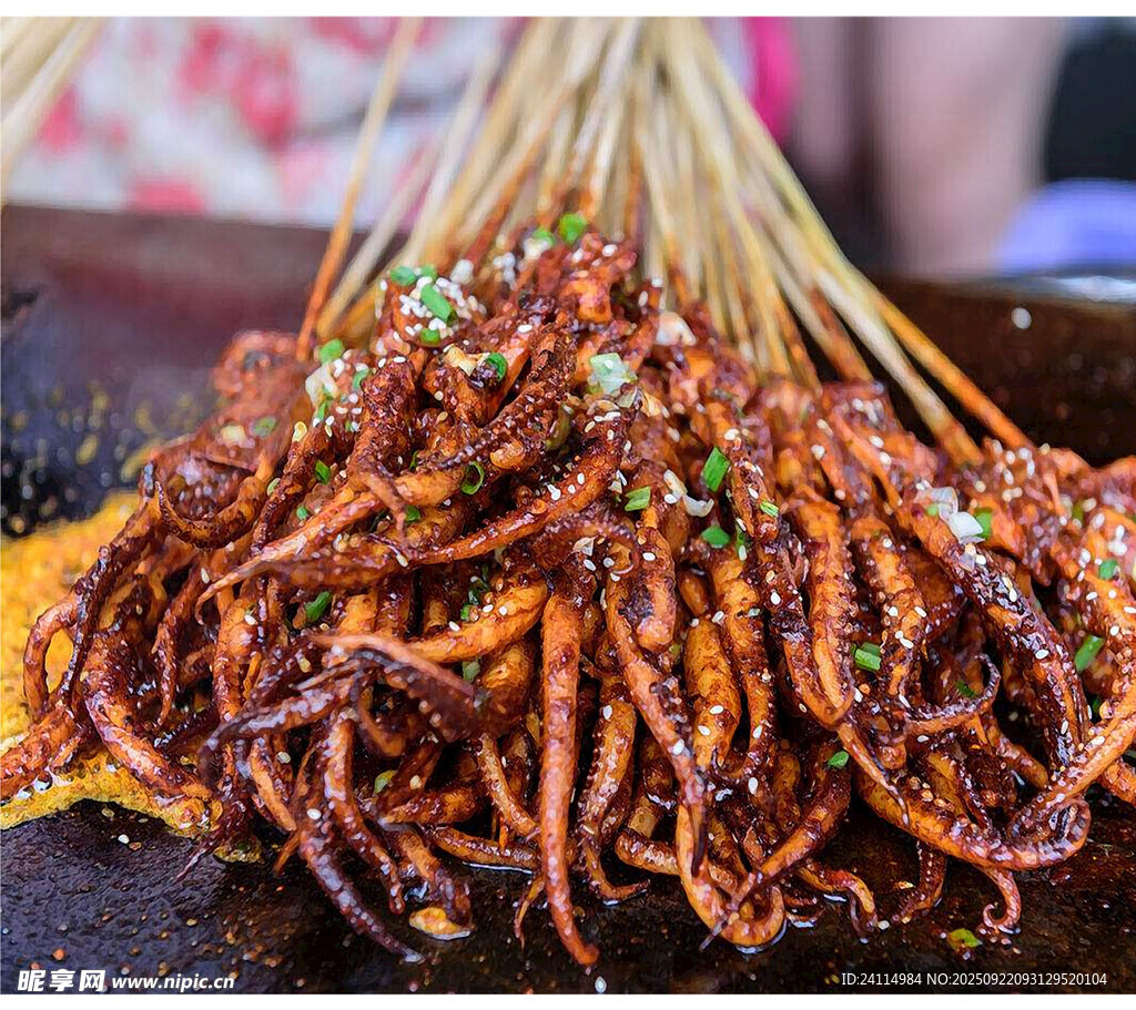 美味烤鱿鱼串