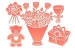 浪漫花束与可爱礼品