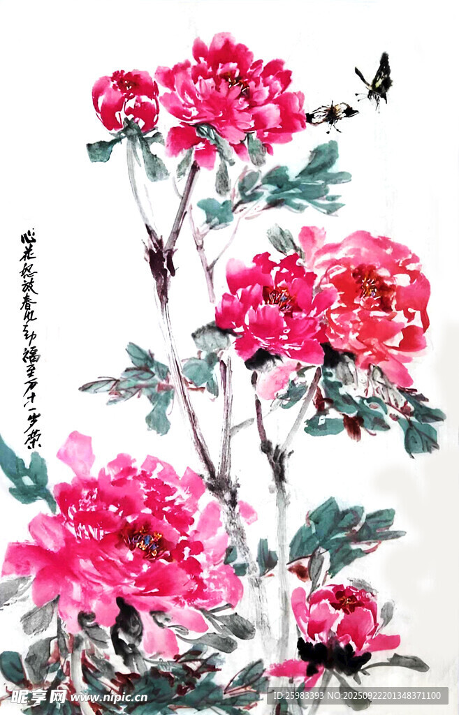 蝴蝶牡丹图