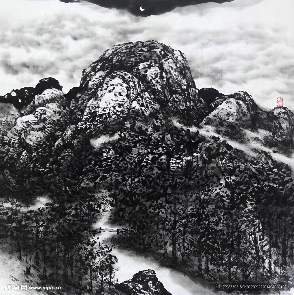 巍峨山峦图