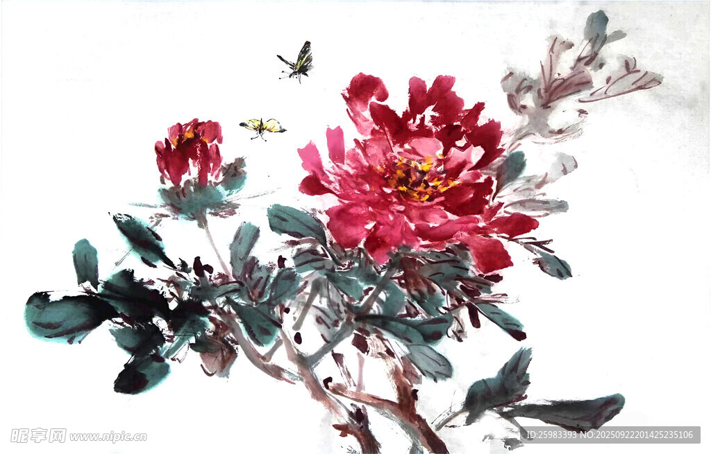 花香蝶舞图