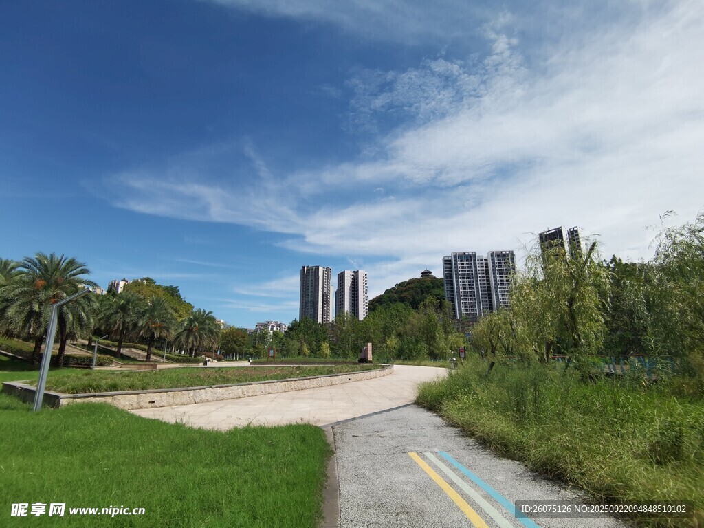城市中的休闲骑行小路
