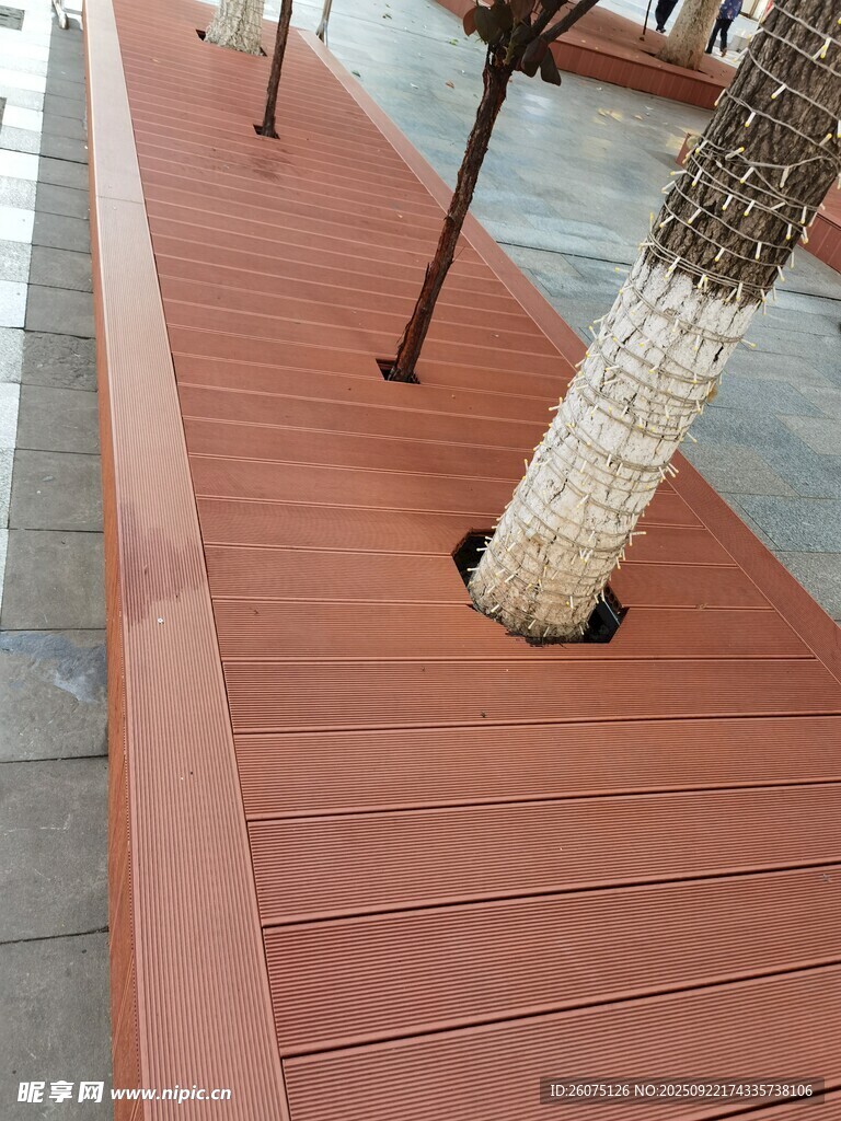 户外木质树池地板绿植保护台