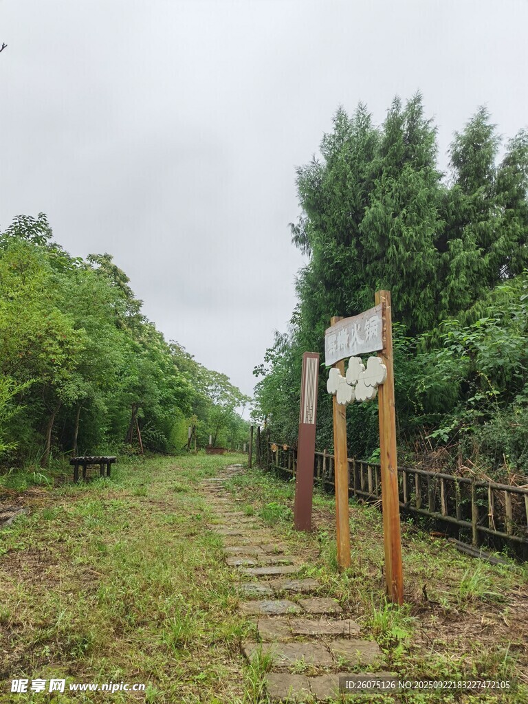 林间步道指示牌