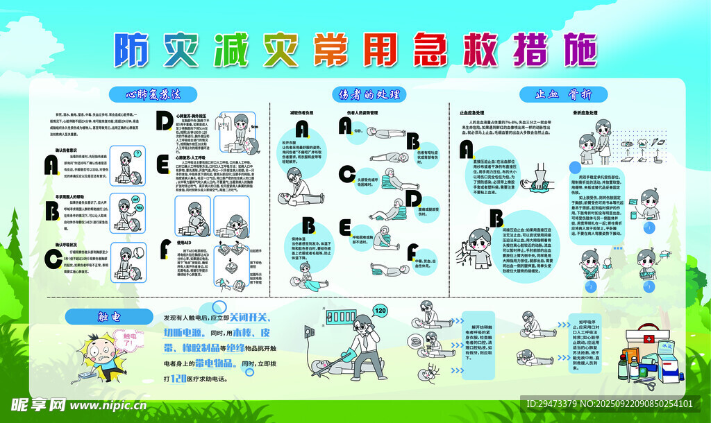 防灾减灾宣传教育知识展板