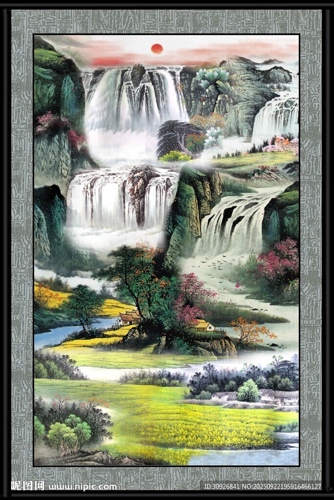 山水国画风景图