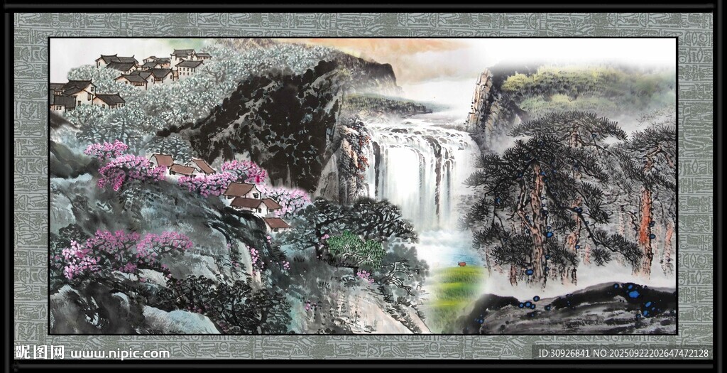 山水国画风景图