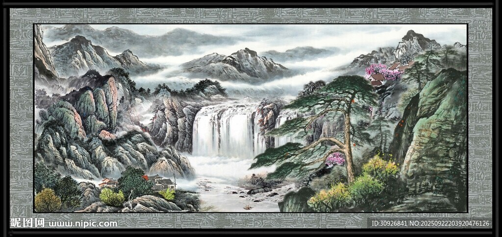 山水国画风景图