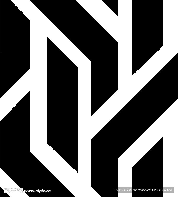 黑白几何图案纹理设计