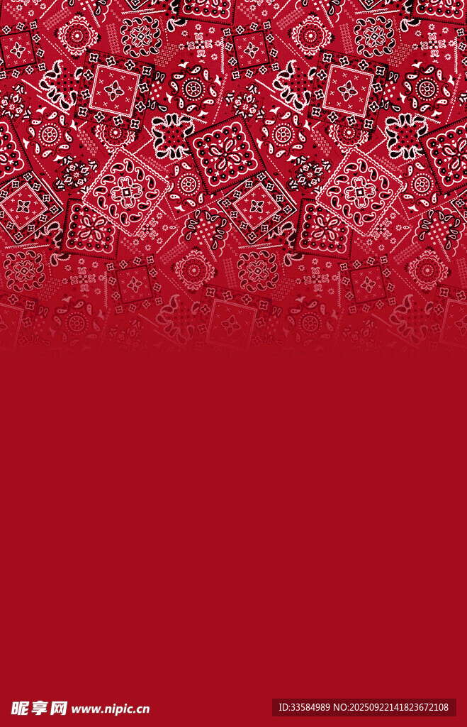 红色花纹背景图案