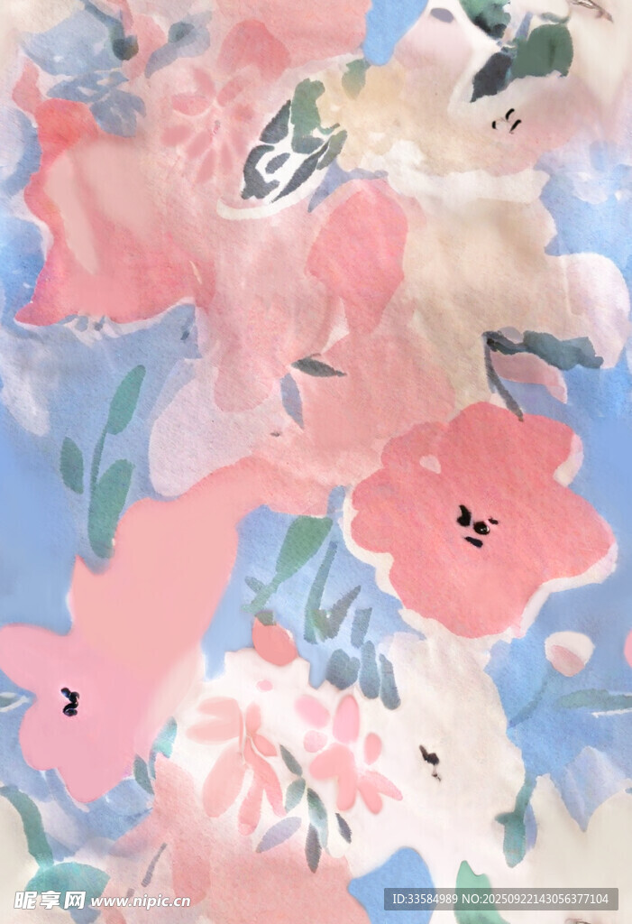 花卉图案布料