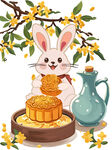 玉兔赏桂品月饼