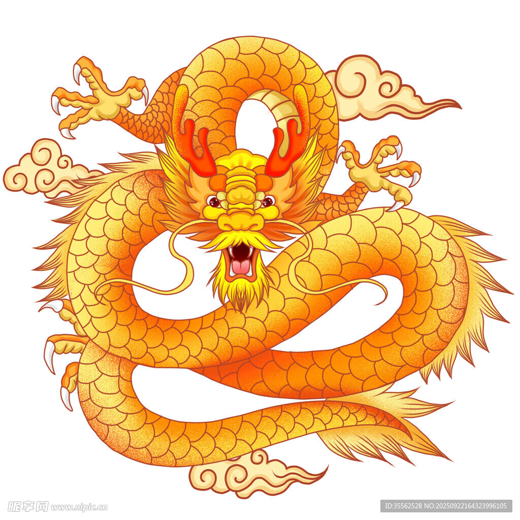 金色祥龙图案