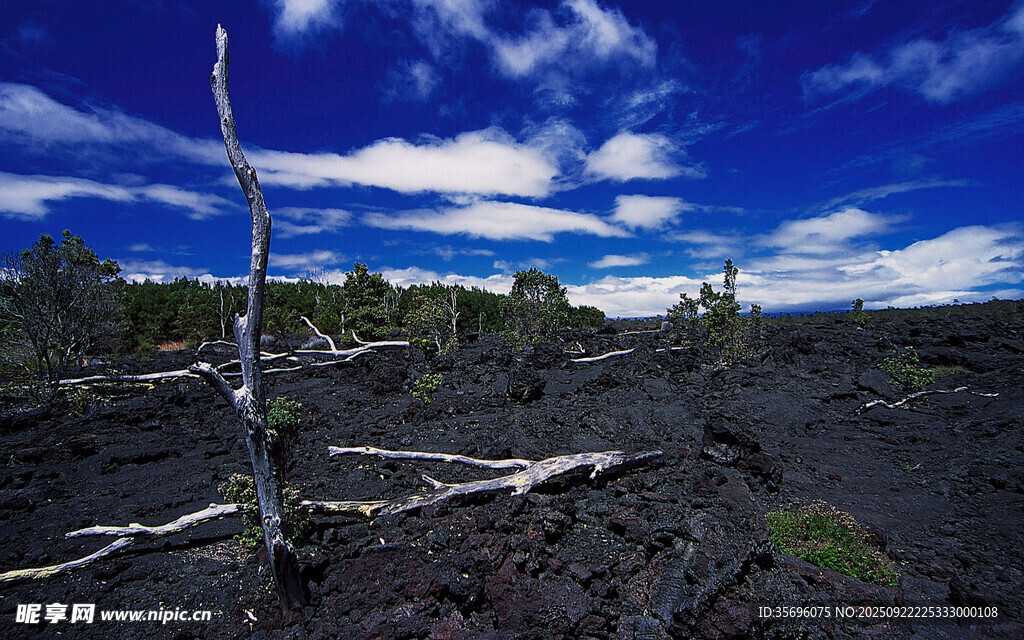 荒凉火山地貌景观