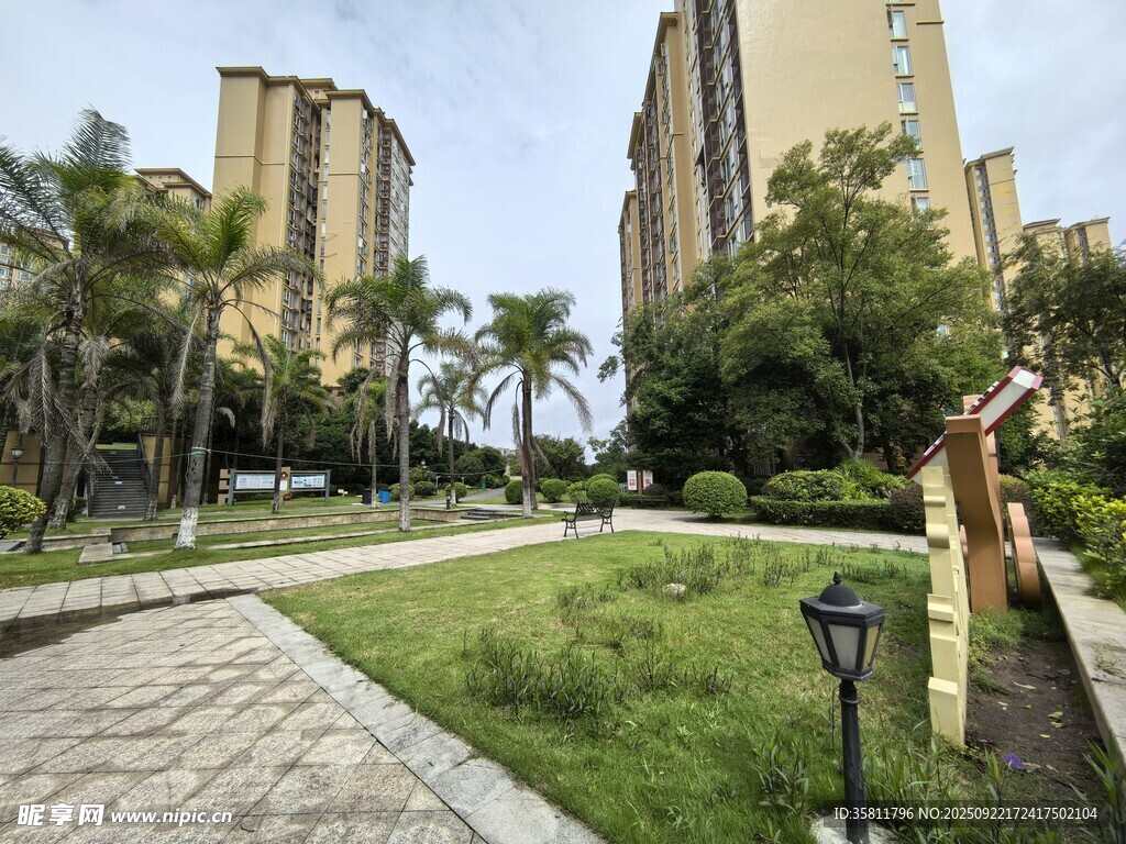 小区优美绿化景观