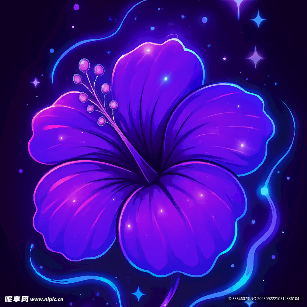 梦幻花朵插图