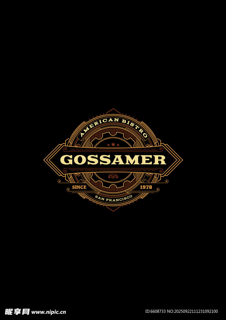 金色GOSSAMER标志设计