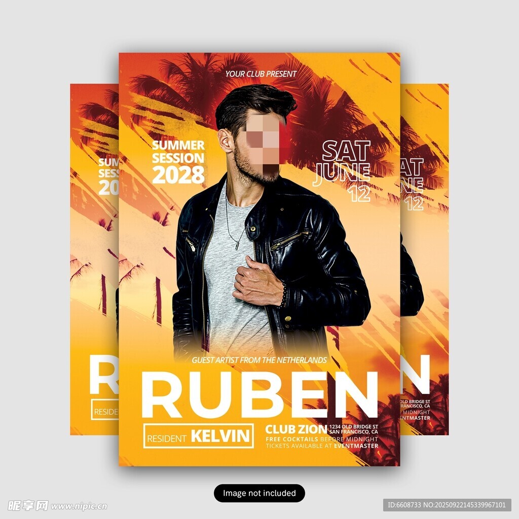 Ruben DJ俱乐部活动海报