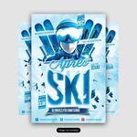 2023滑雪主题创意插画