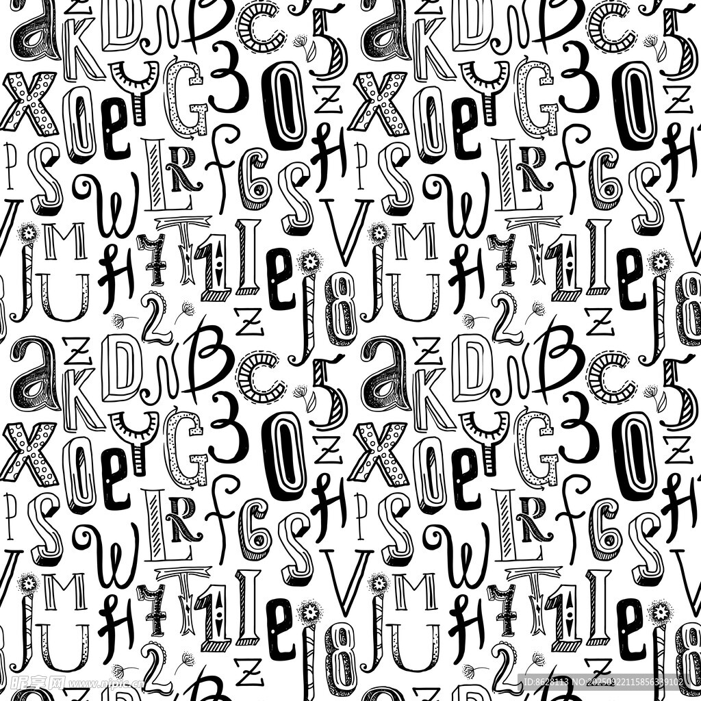 字母图案背景纹理