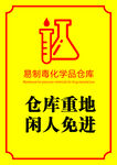 易燃化学品仓库警示牌