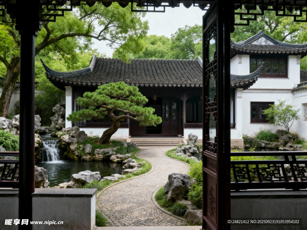中式庭院景致