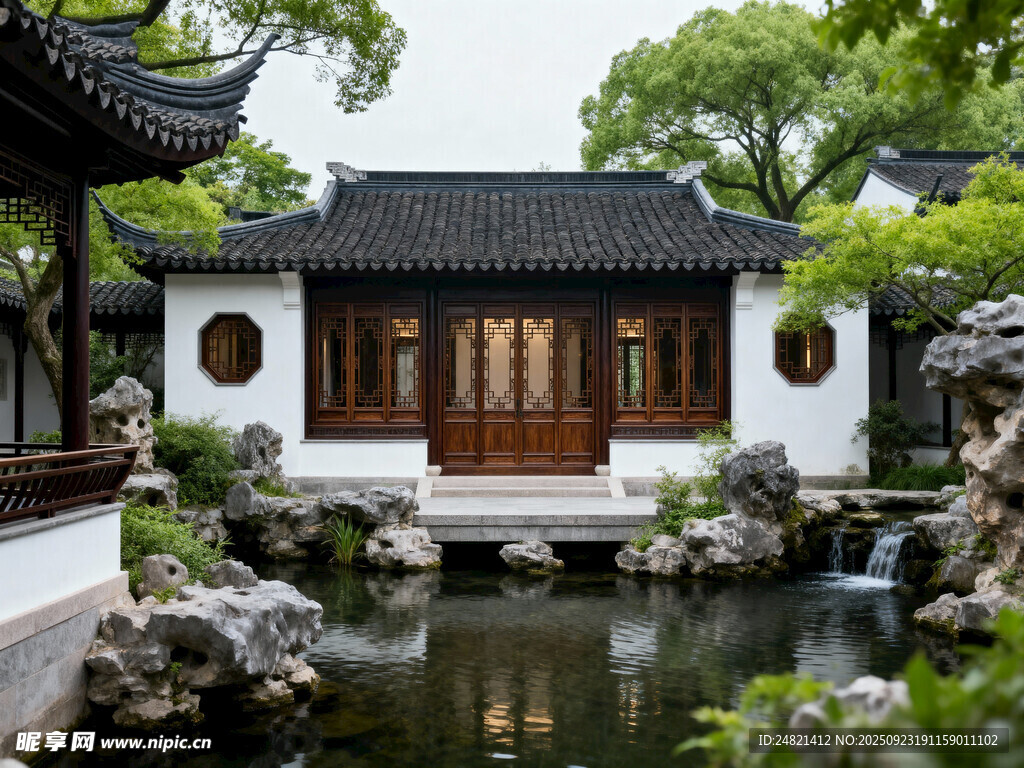 中式古典庭院水景