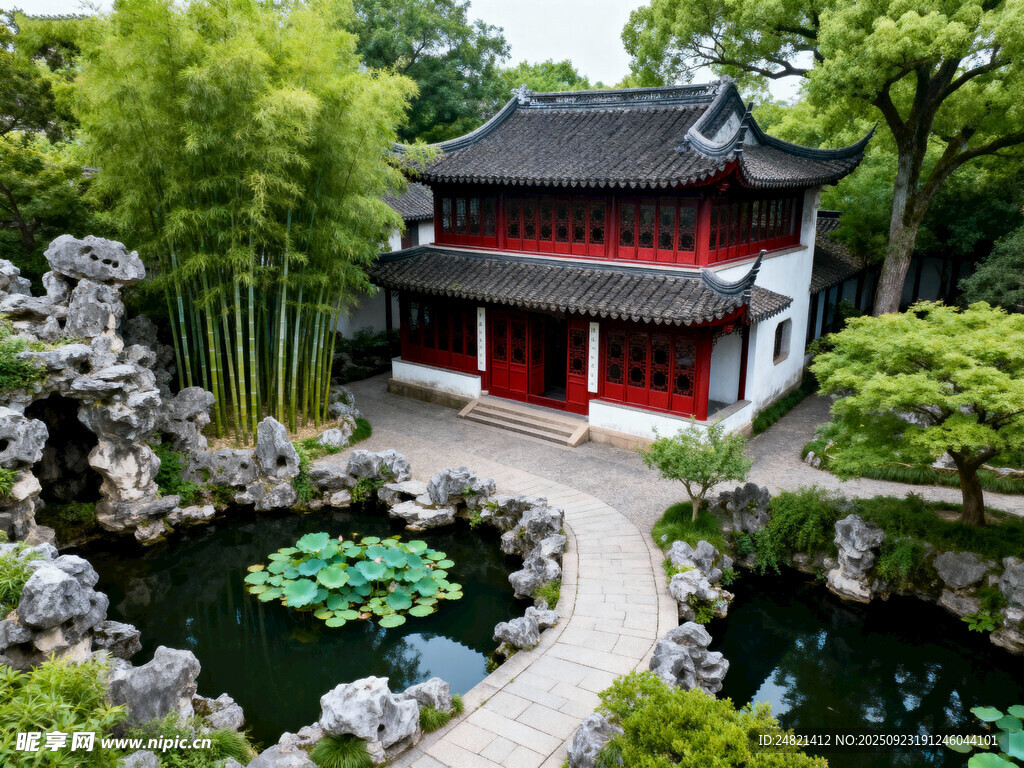 中式古典园林雅致景观