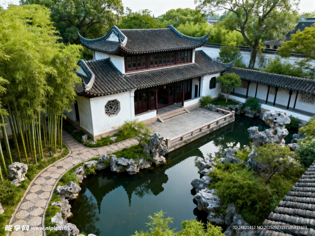 江南中式园林清幽景致