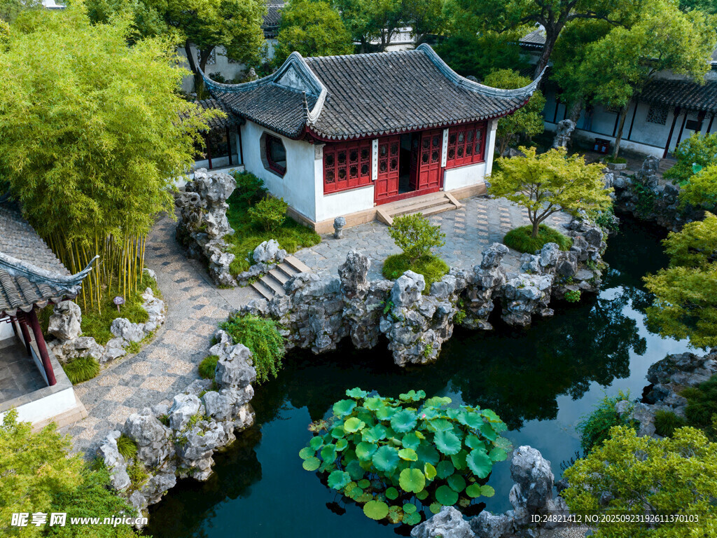 中式古典园林清幽景致